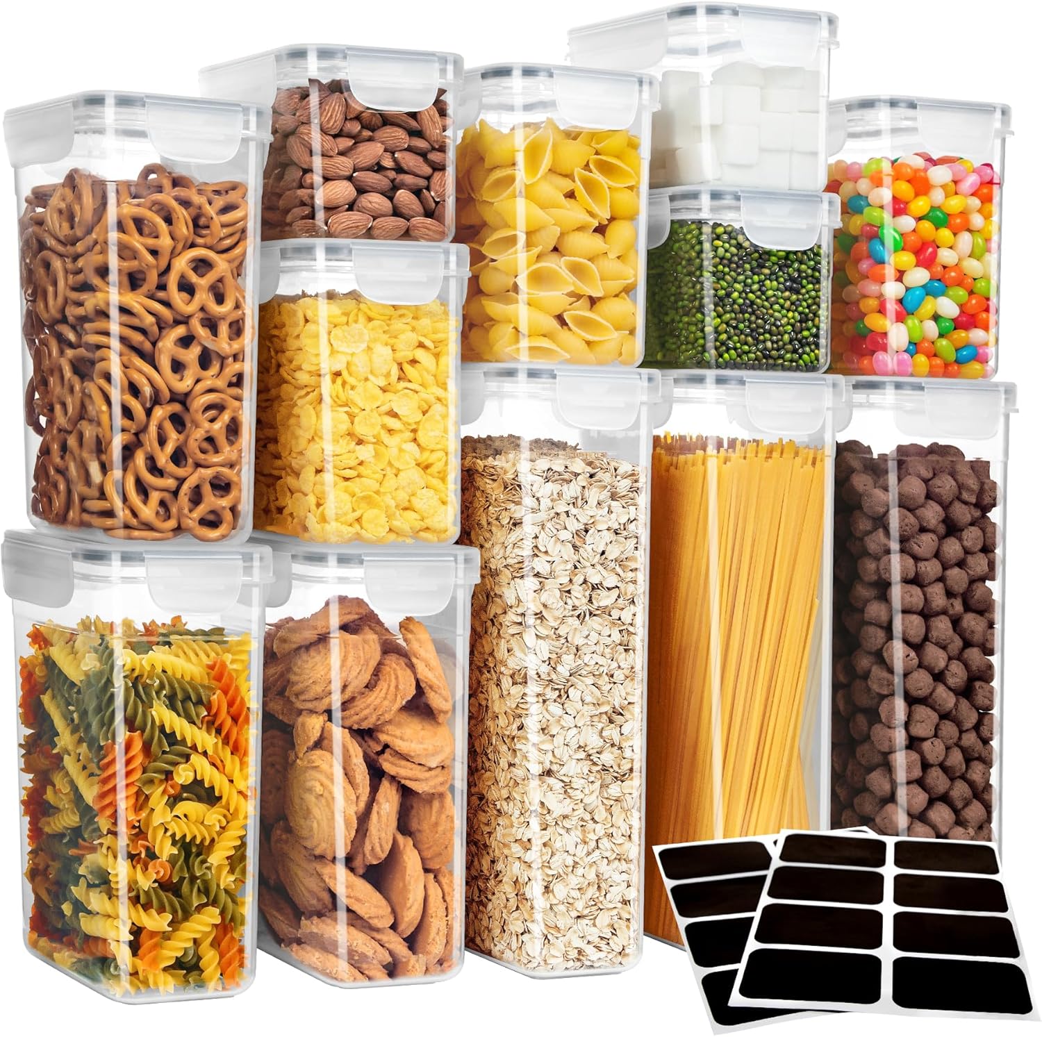 Food Storage Pantry - 12 Pack Airtight Food Storage Container