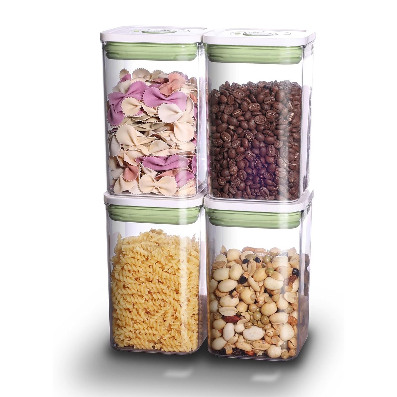 Food Storage Without Pantry - 4-Piece Pop-Seal Food Storage Set with
