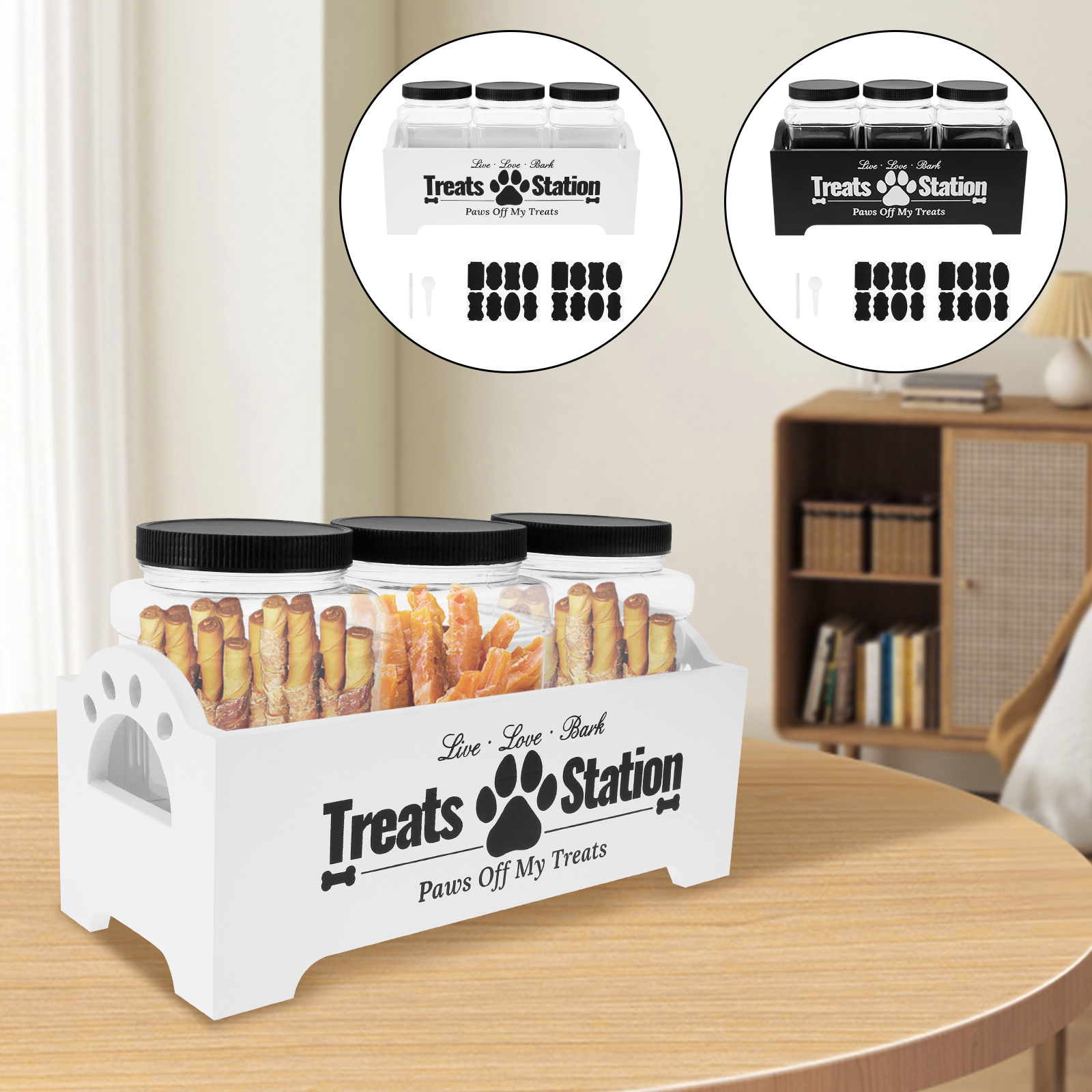 Food Storage Practices - Wood Dog Food Container with 3
