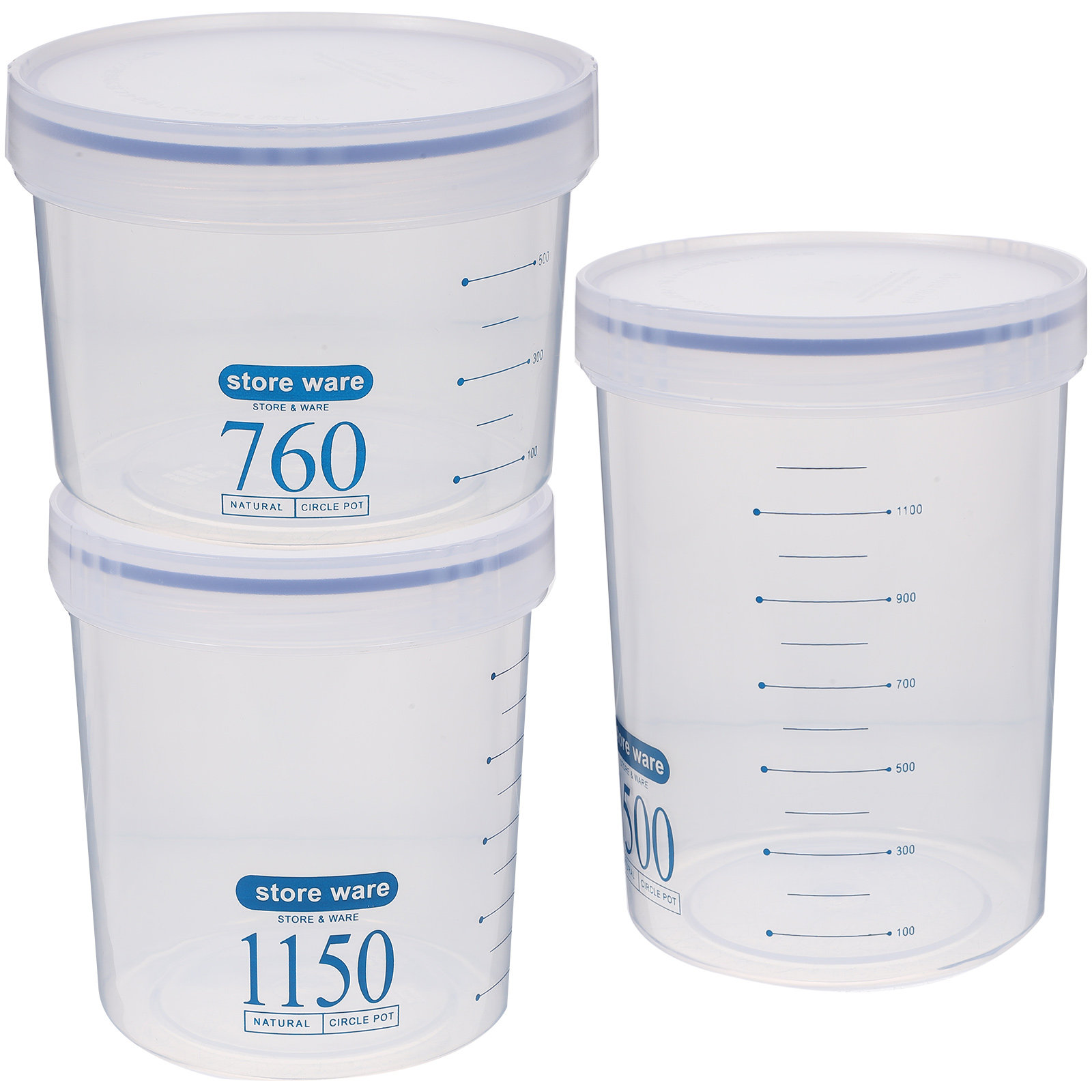 Airtight Cereal Jar - 3Pcs Airtight Food Storage Jars Wide