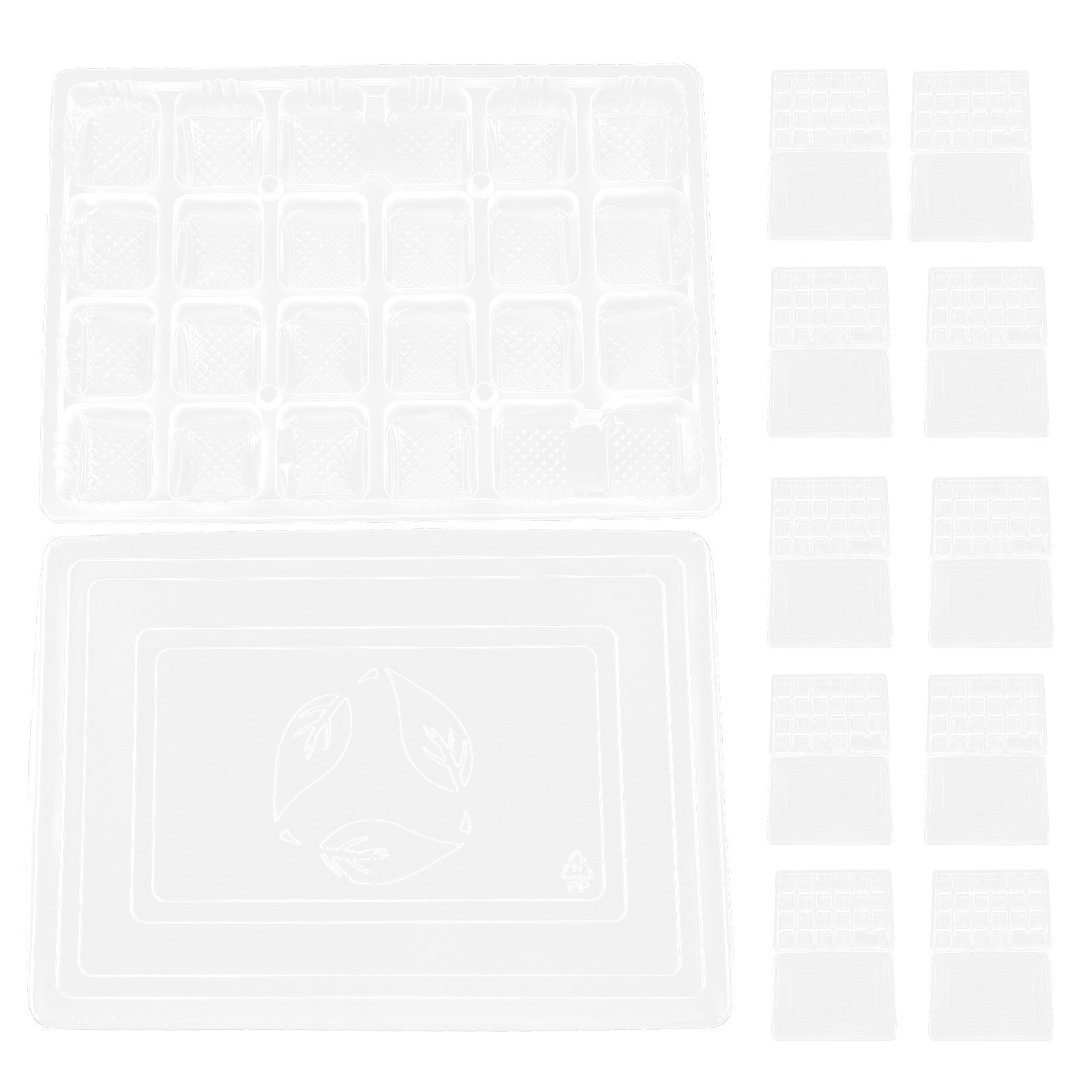 Food Storage Plastic Boxes - 10Set Refrigerator Dumpling Storage Box Stackable