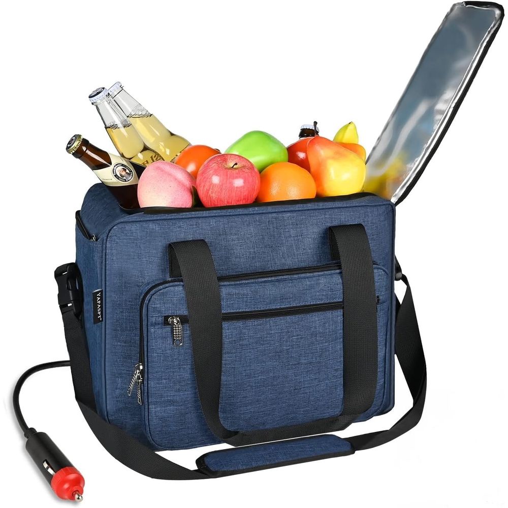 Food Storage In Cooler - Portable 26-Quart Electric Vehicle Cooler, Pre-Chilled