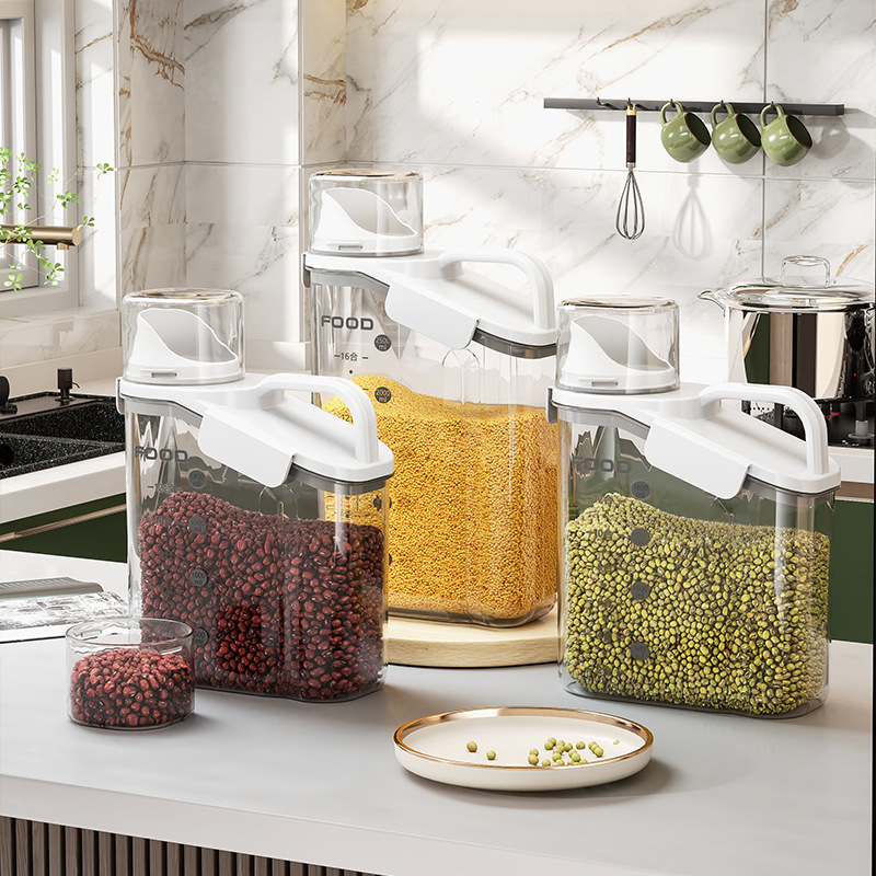 Airtight Cereal Jar - Moisture-proof Sealed Jar for Grains Pet