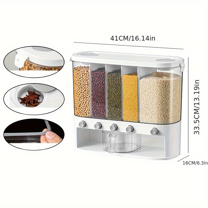 1pc Large Capacity Dry Food Di - Food Storage Without Pantry 评论和价格