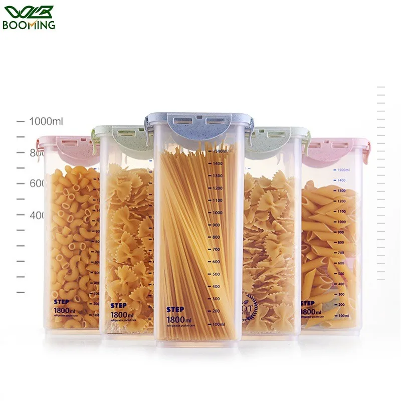 WBBOOMING Healthy Plastic Box  - Airtight Cereal Jar 评论和价格