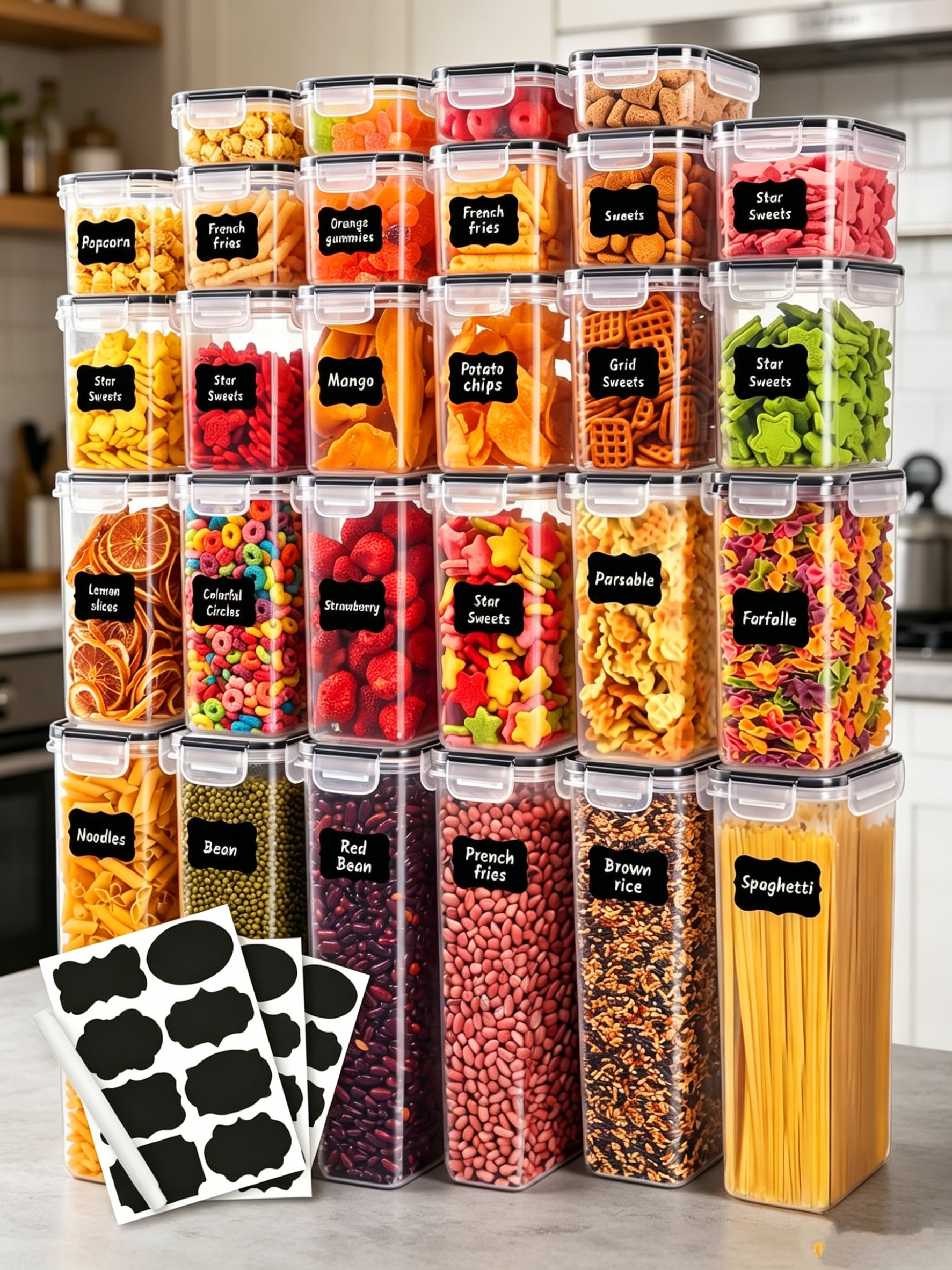 36PCS-Closed food storage cont - Food Storage Pantry 评论和价格