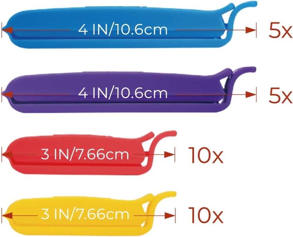 32 Pack Bag Sealing Clips, 3 & - Food Storage Reusable Bags 评论和价格