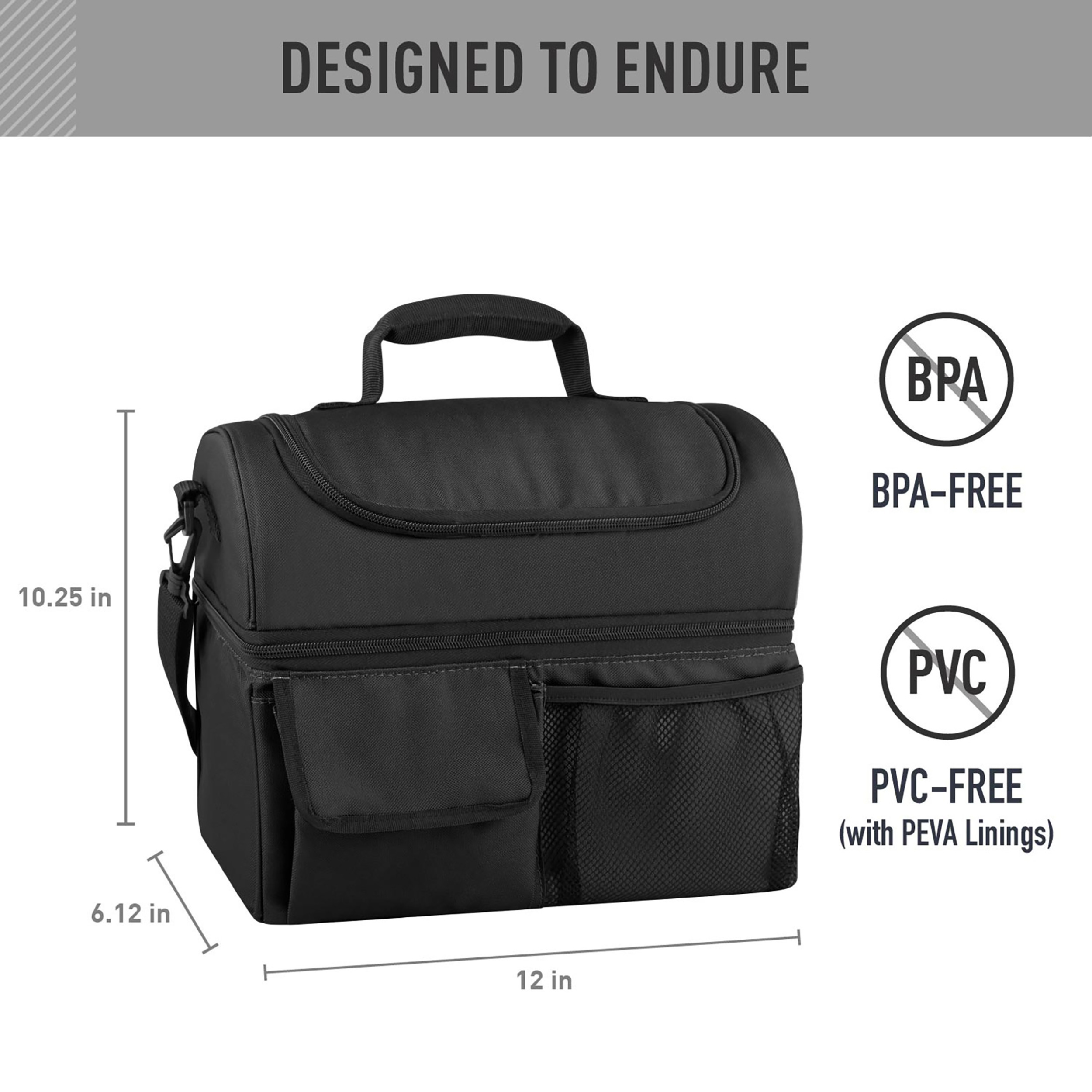 Lunch Cooler Black Soft-Sided  - Food Storage In Cooler 评论和价格