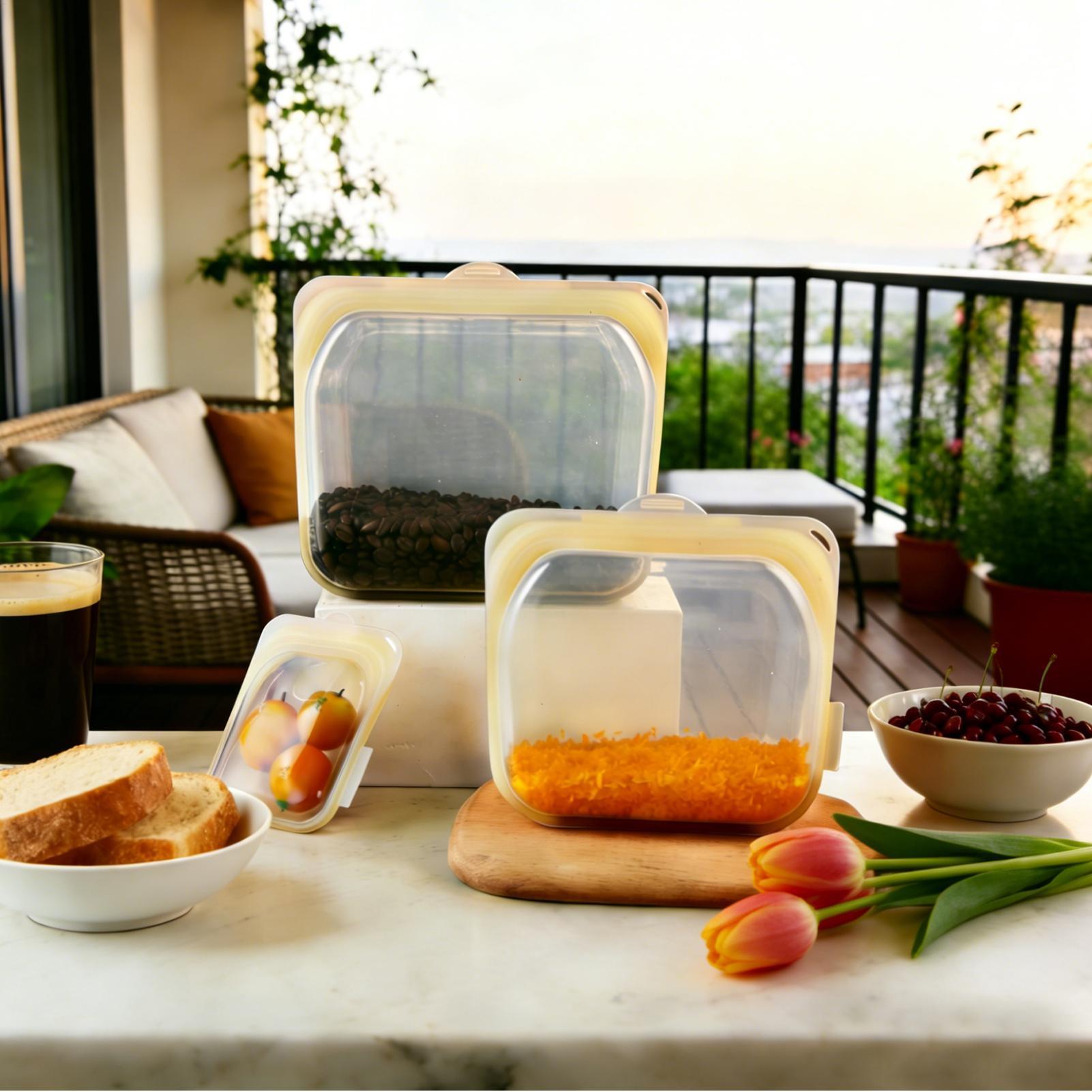 Reusable Freezer Bags 3 Pieces - Food Storage Reusable Bags 评论和价格