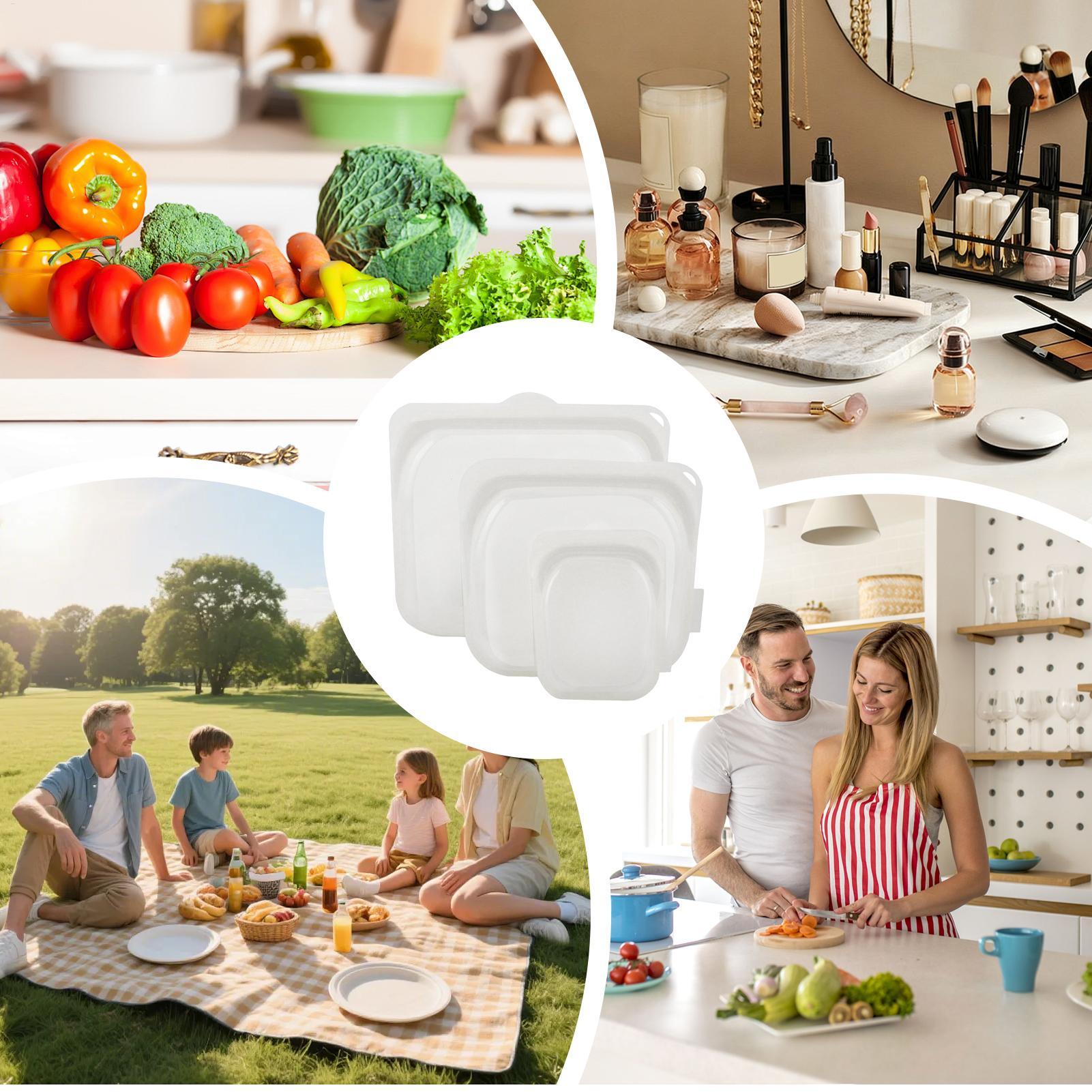 Reusable Freezer Bags 3 Pieces - Food Storage Reusable Bags 评论和价格