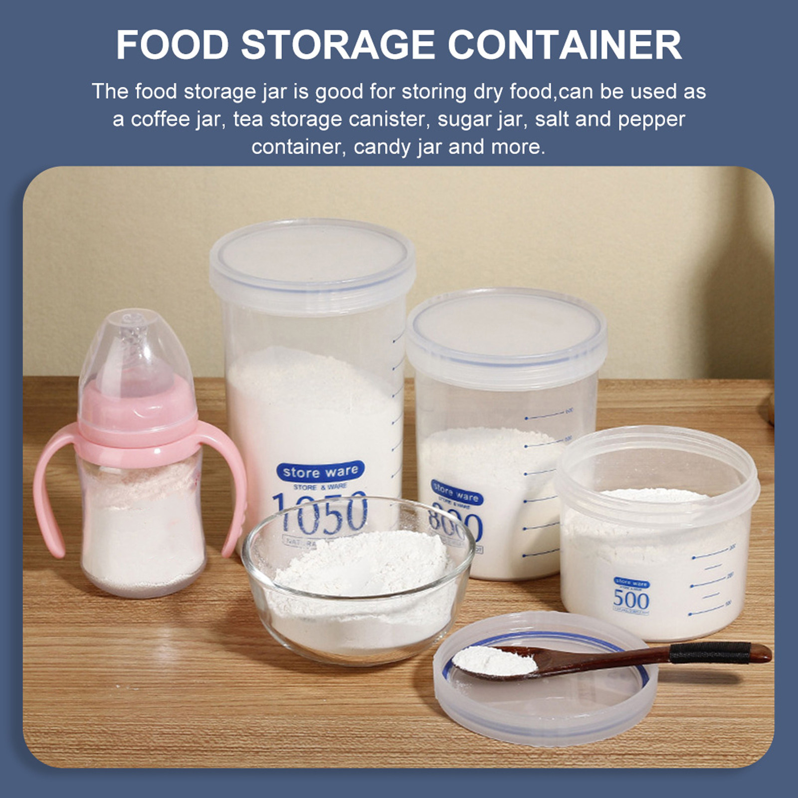 2Pcs Premium Airtight Food Sto - Airtight Cereal Jar 评论和价格