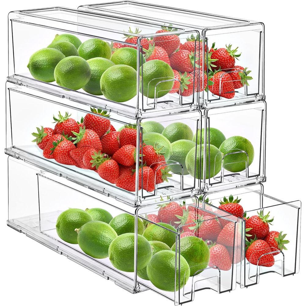 Stackable Acrylic Storage Bins - Food Storage Without Pantry 评论和价格