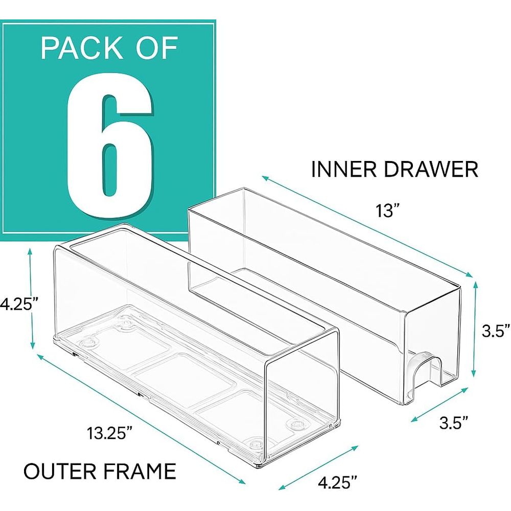 Stackable Acrylic Storage Bins - Food Storage Without Pantry 评论和价格