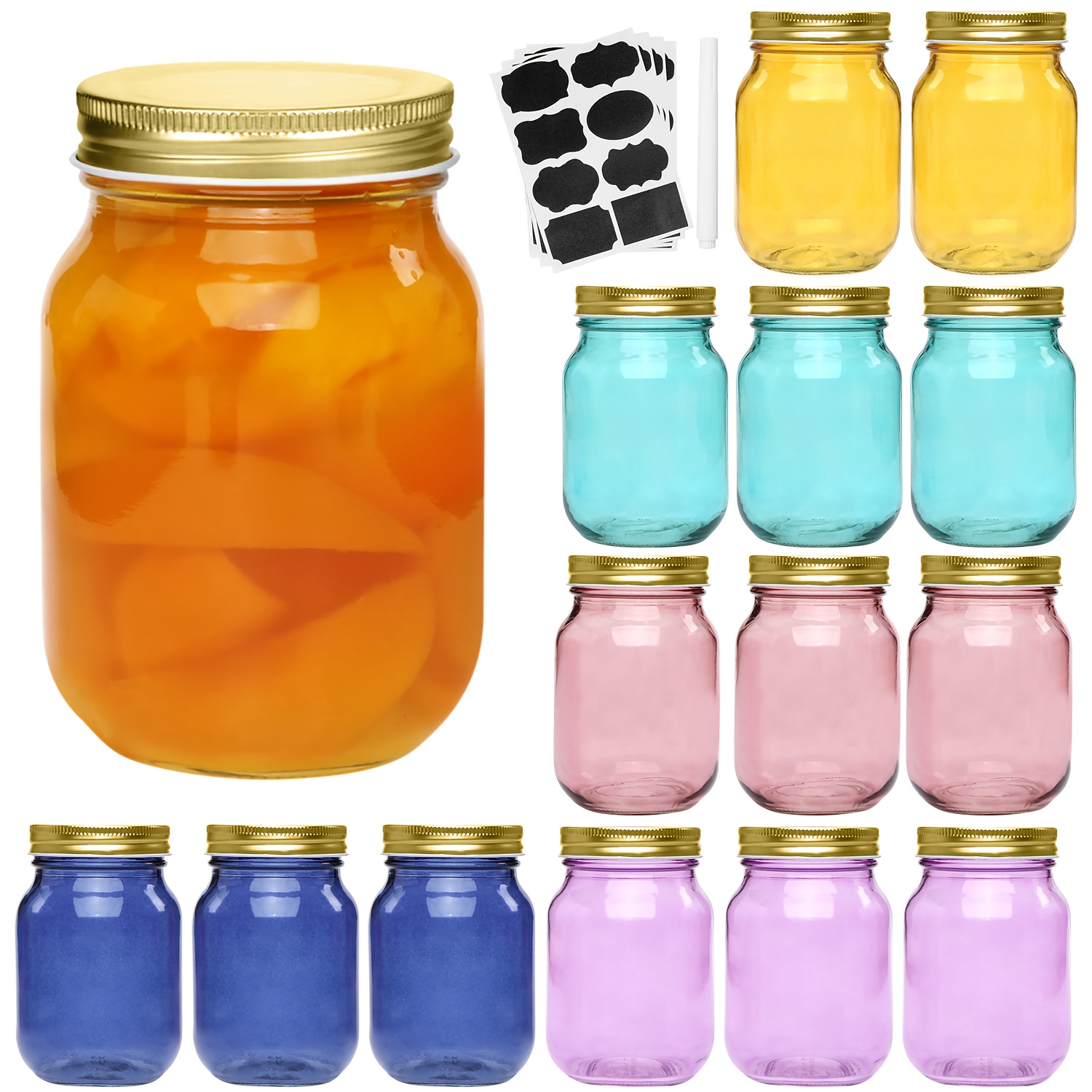 15-Piece Glass Mason Jar Set – - Food Storage Without Pantry 评论和价格
