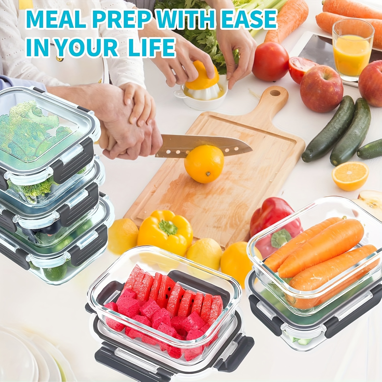 20 Pack 22oz Glass Meal Prep C - Food Storage Without Pantry 评论和价格