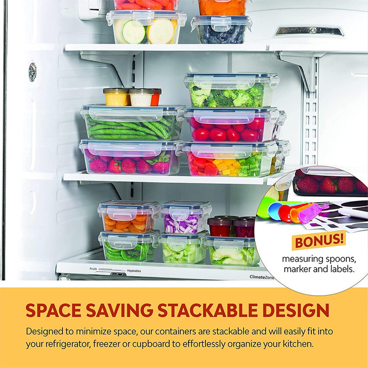 24Pcs/set Food Storage Box Set - Food Storage Jars Plastic 评论和价格