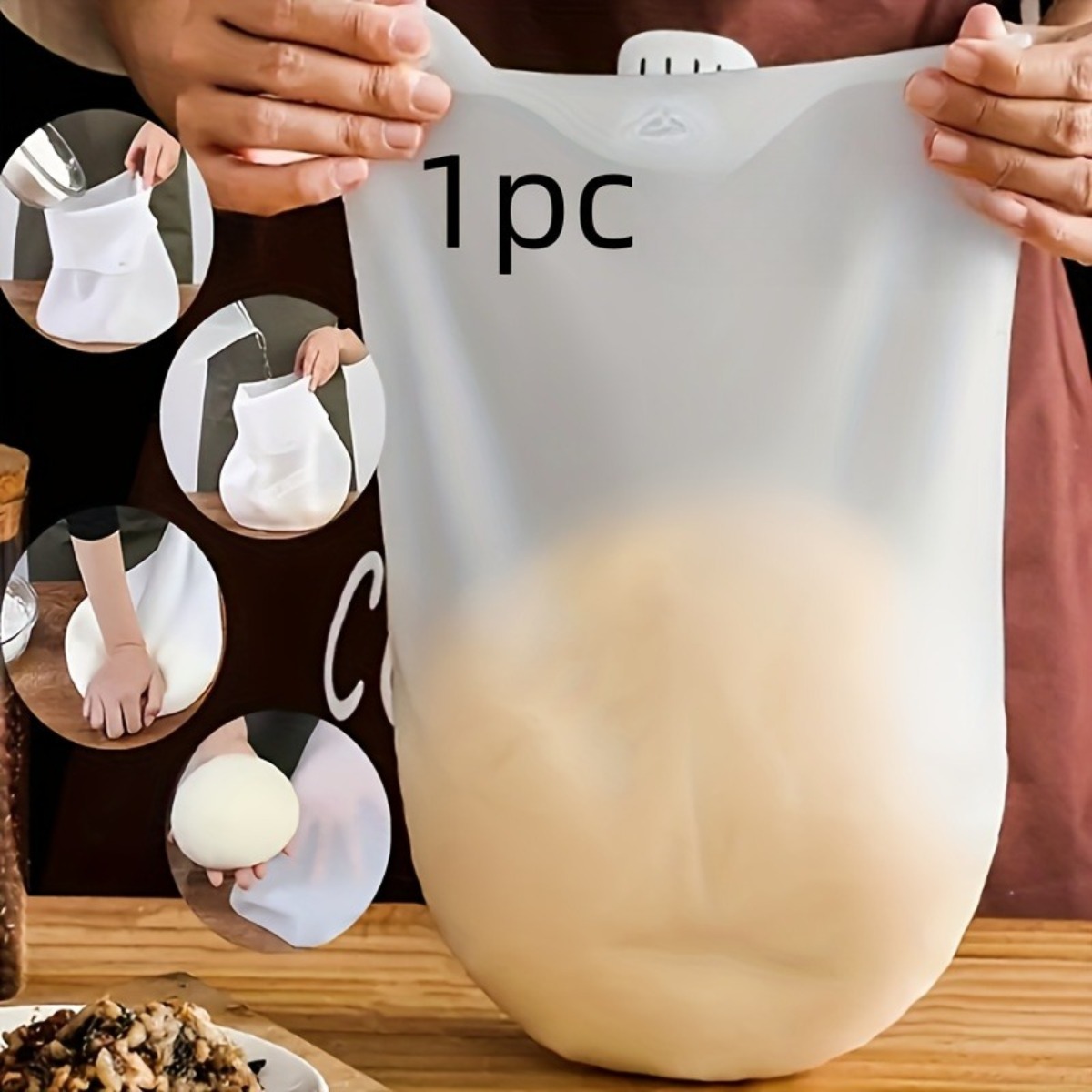 1Pc Reusable Silicone Dough Mi - Food Storage Practices 评论和价格