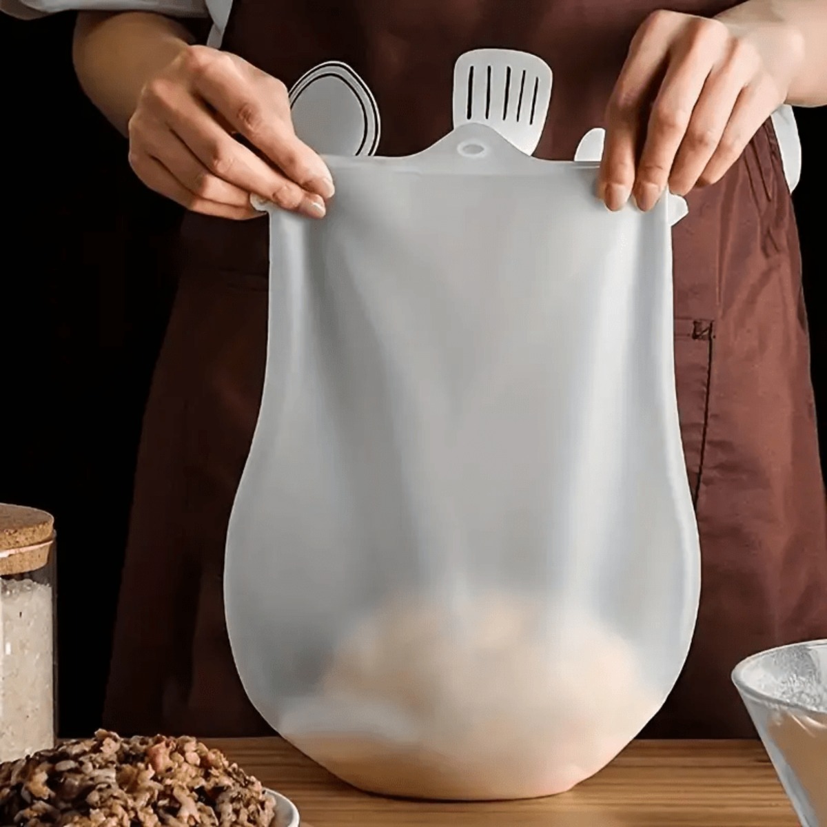 1Pc Reusable Silicone Dough Mi - Food Storage Practices 评论和价格