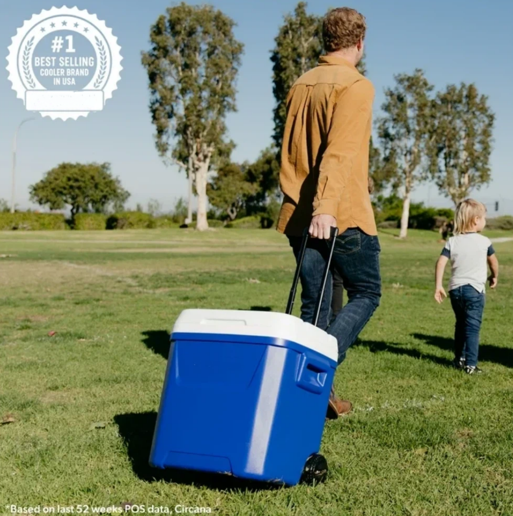 60 QT Blue Laguna Wheeled Hard - Food Storage In Cooler 评论和价格
