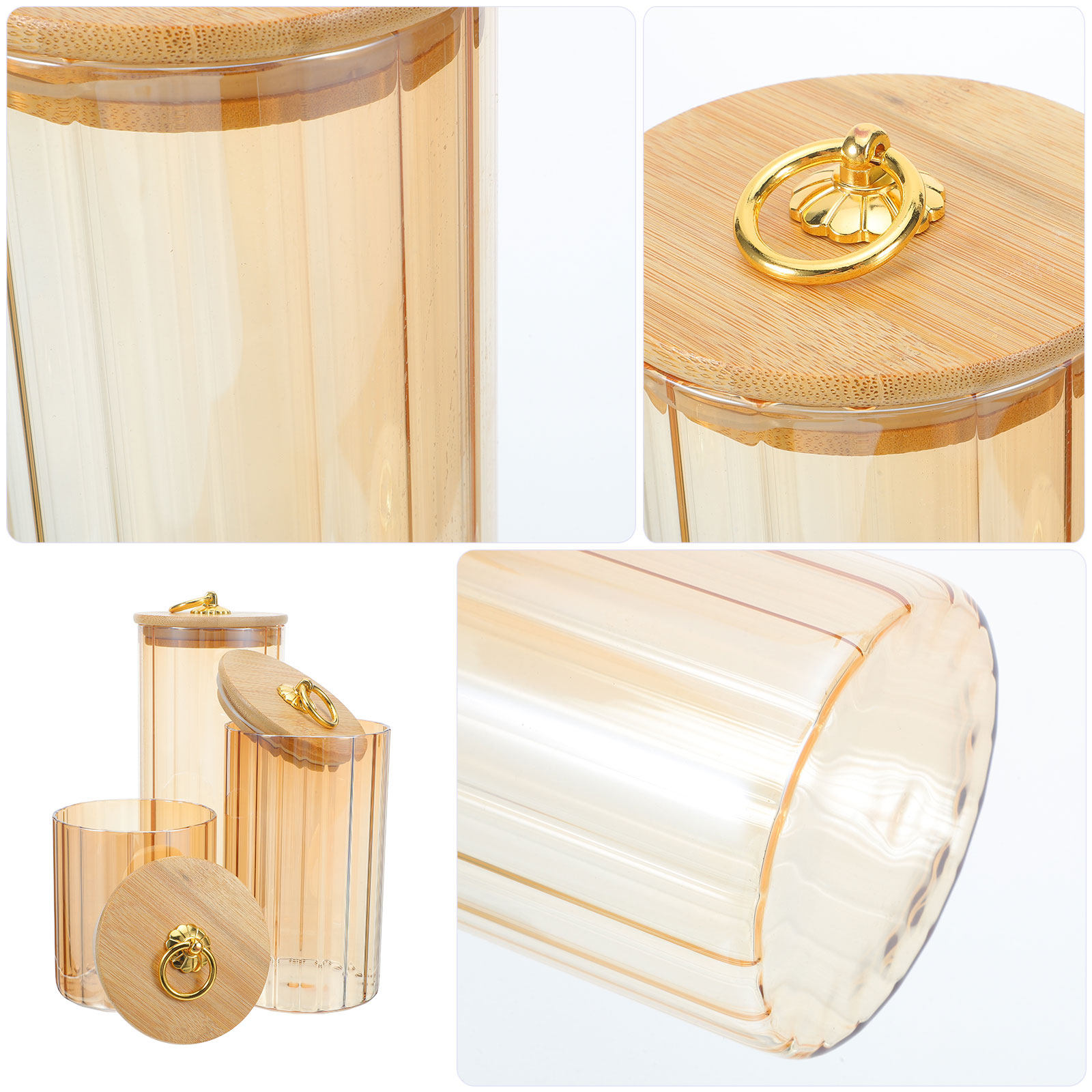 3Pcs Airtight Glass Storage Ja - Airtight Cereal Jar 评论和价格