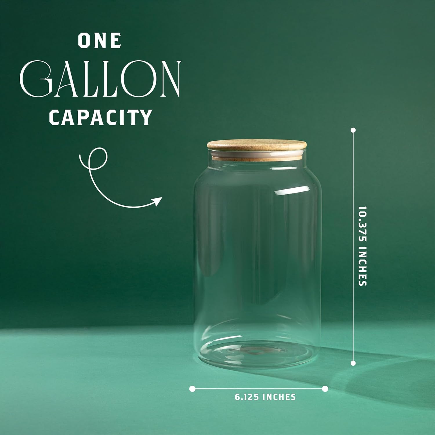1 Gallon Glass Large Jar with  - Food Storage Jars Plastic 评论和价格