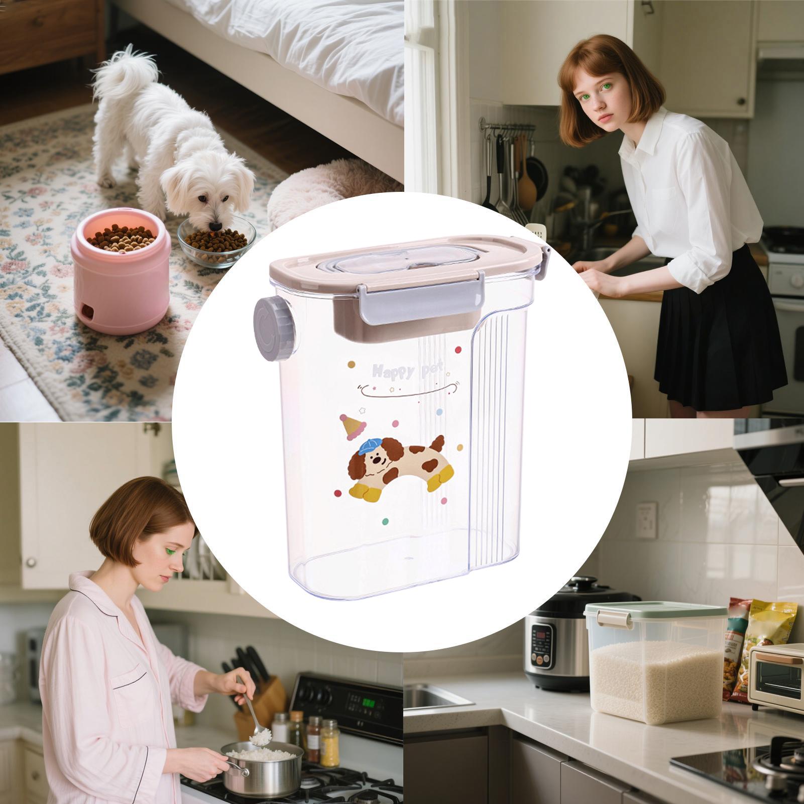 Dog Treat Container Side Pouri - Airtight Cereal Jar 评论和价格