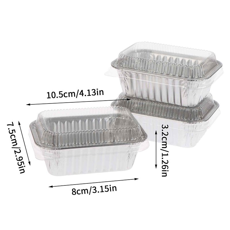 [H]10Pcs Disposable Rectangula - Food Storage Aluminum Containers 评论和价格
