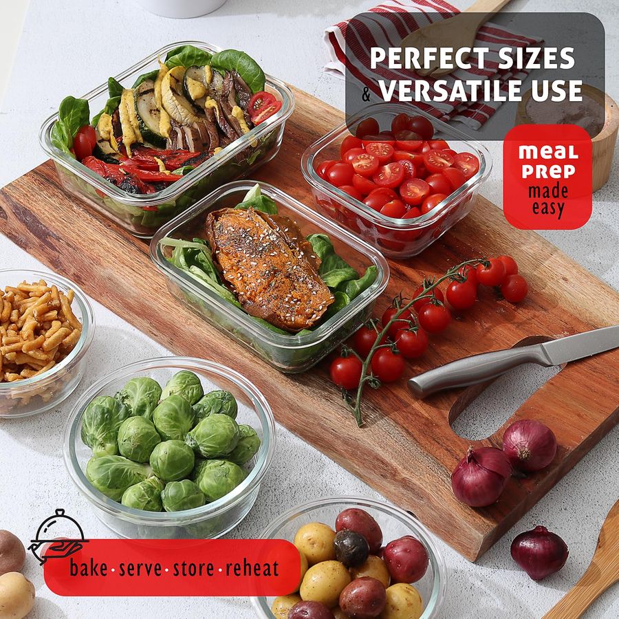 48pc Glass Storage Containers  - Food Storage Pantry 评论和价格