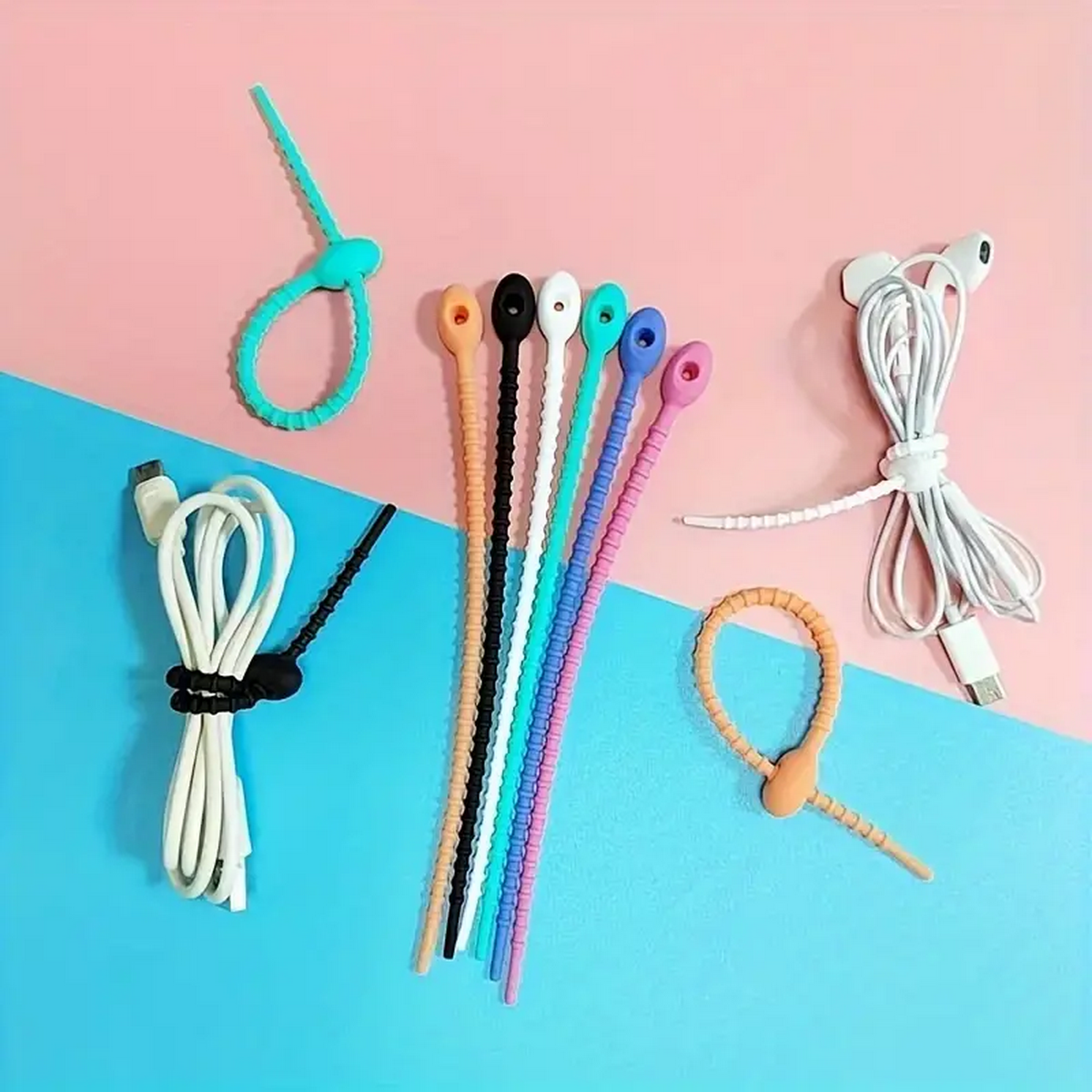 Silicone Reusable Cable Wire O - Food Storage Roll Bags 评论和价格