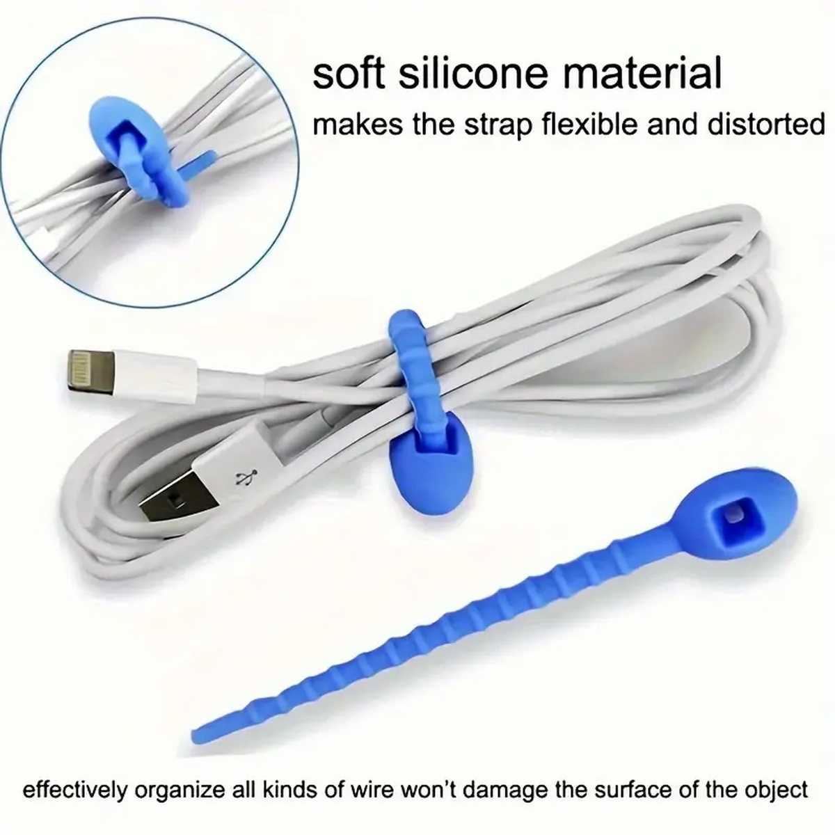Silicone Reusable Cable Wire O - Food Storage Roll Bags 评论和价格