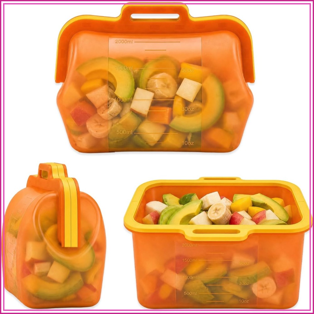 Reusable Silicone Food Storage - Food Storage Reusable Bags 评论和价格