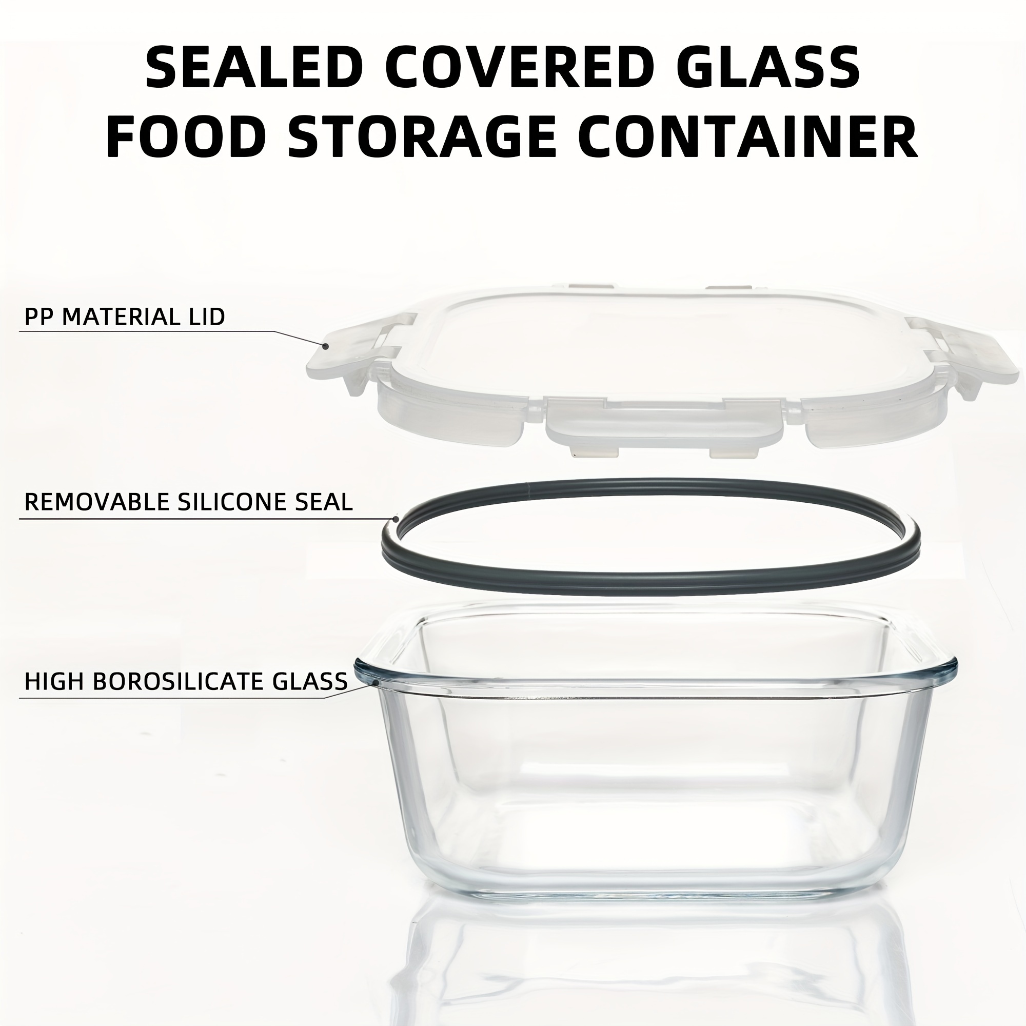 24-Piece High Borosilicate Gla - Food Storage Without Pantry 评论和价格