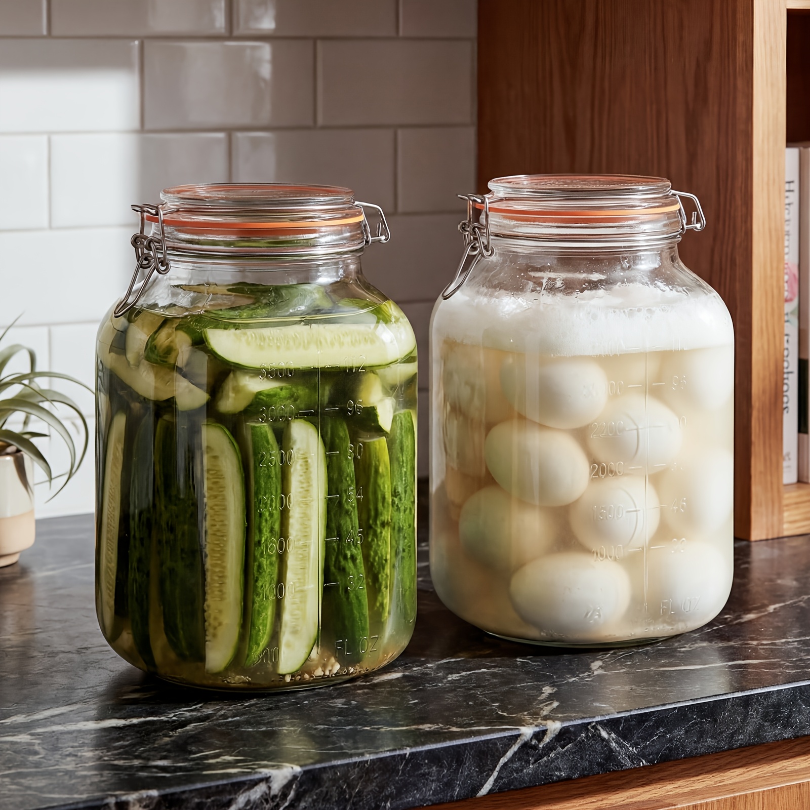 2-Pack Square Glass Storage Ja - Food Storage Without Pantry 评论和价格