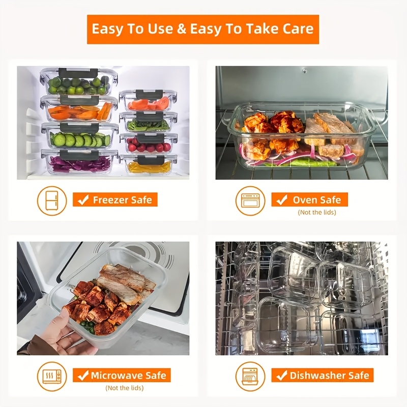 us10pcs Glass Food Storage Con - Food Storage Without Pantry 评论和价格