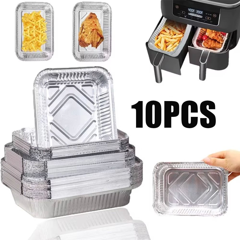 10PCS Disposable Aluminum Foil - Food Storage Aluminum Containers 评论和价格