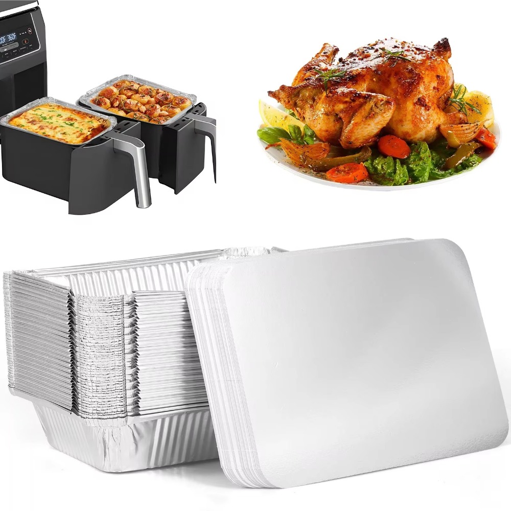 10PCS Disposable Aluminum Foil - Food Storage Aluminum Containers 评论和价格