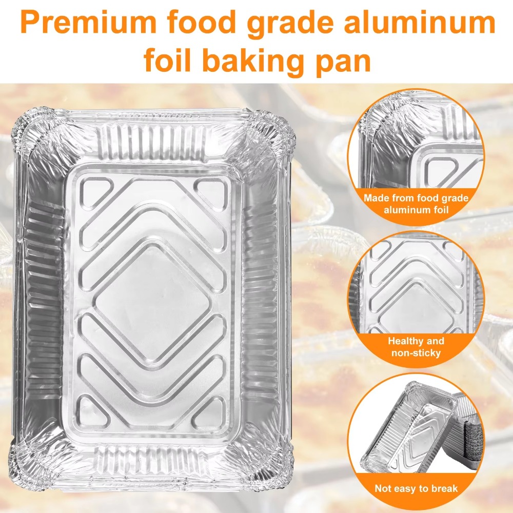 10PCS Disposable Aluminum Foil - Food Storage Aluminum Containers 评论和价格