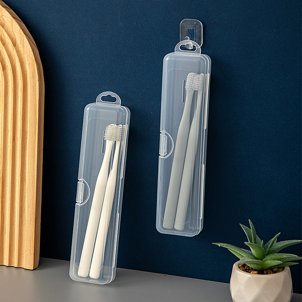 WORTHBUY Toothbrush Box Transp - Food Storage Jars Plastic 评论和价格