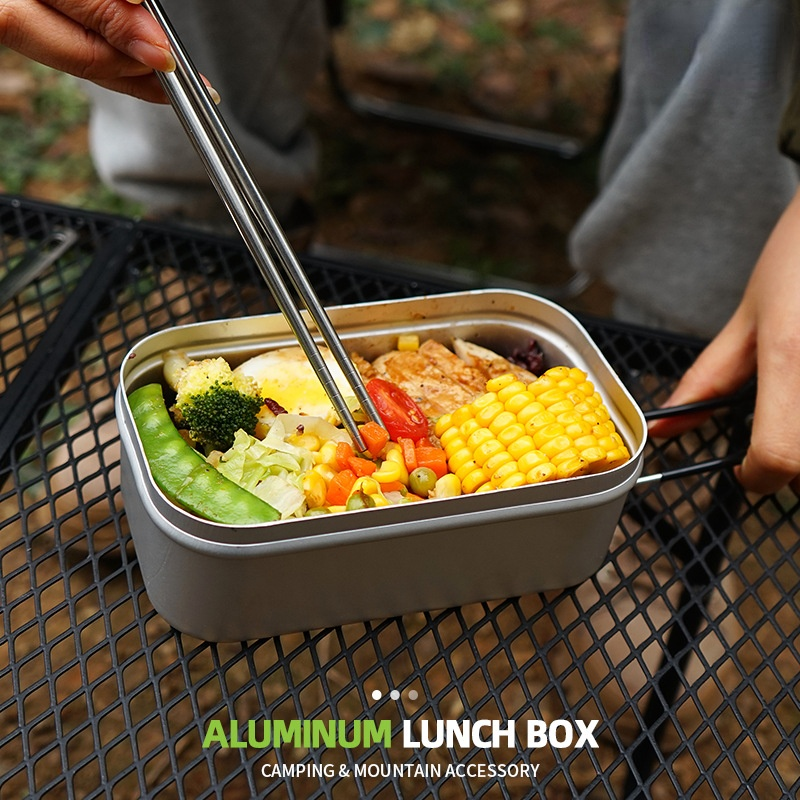Camping Lunch Box Steaming Rac - Food Storage Aluminum Containers 评论和价格