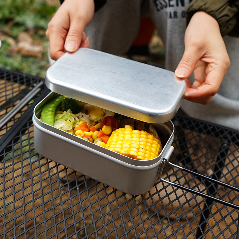 Camping Lunch Box Steaming Rac - Food Storage Aluminum Containers 评论和价格
