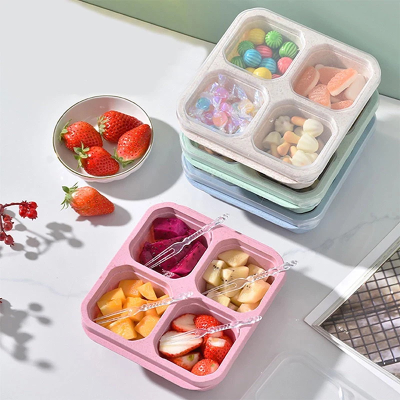 4 Grids Food Storage Box Porta - Food Storage Plastic Boxes 评论和价格