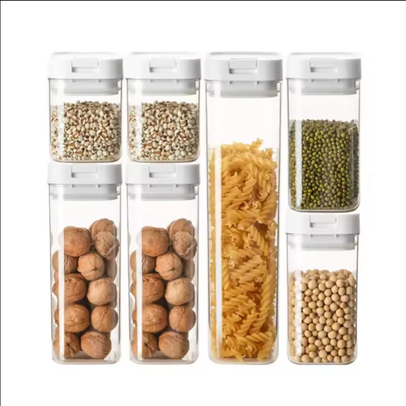 Transparent Plastic Grain Seal - Airtight Cereal Jar 评论和价格