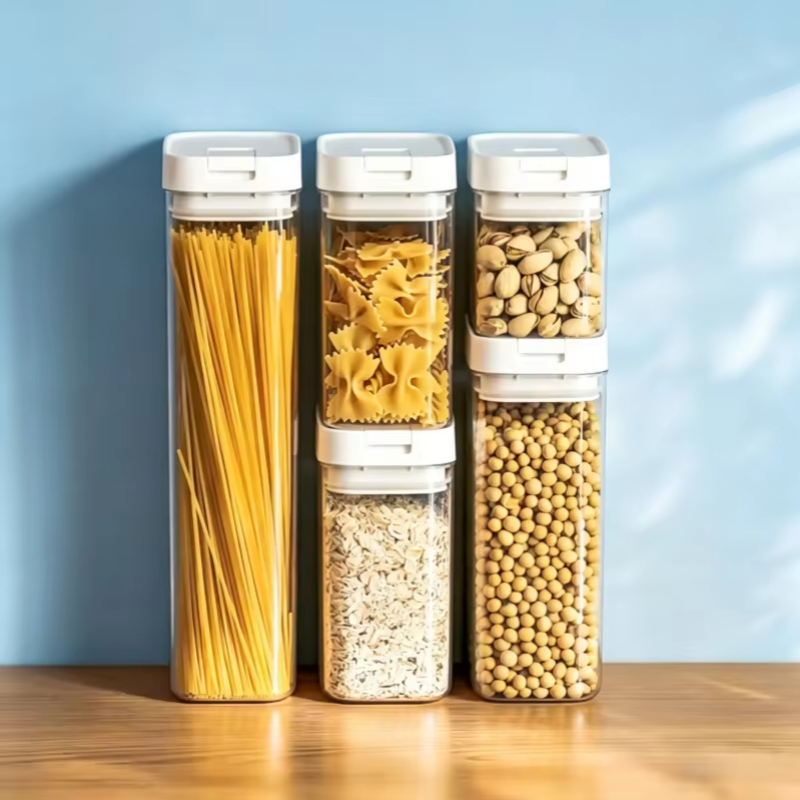 Transparent Plastic Grain Seal - Airtight Cereal Jar 评论和价格