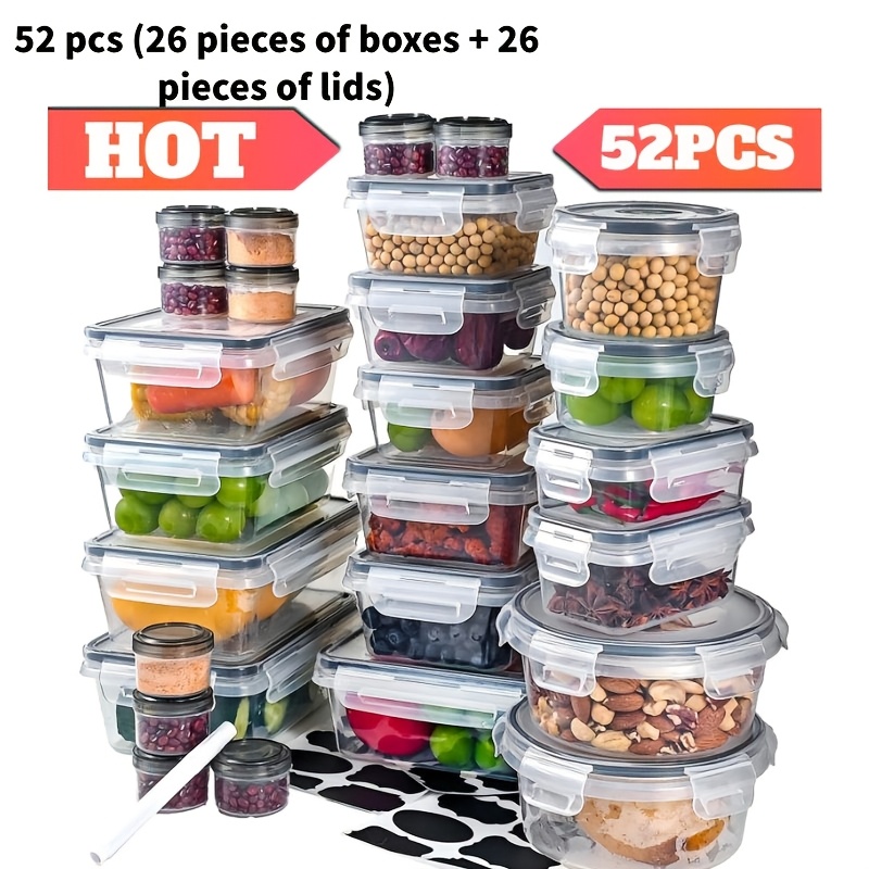 us22/32/52/55pcs New Food-Safe - Food Storage Without Pantry 评论和价格