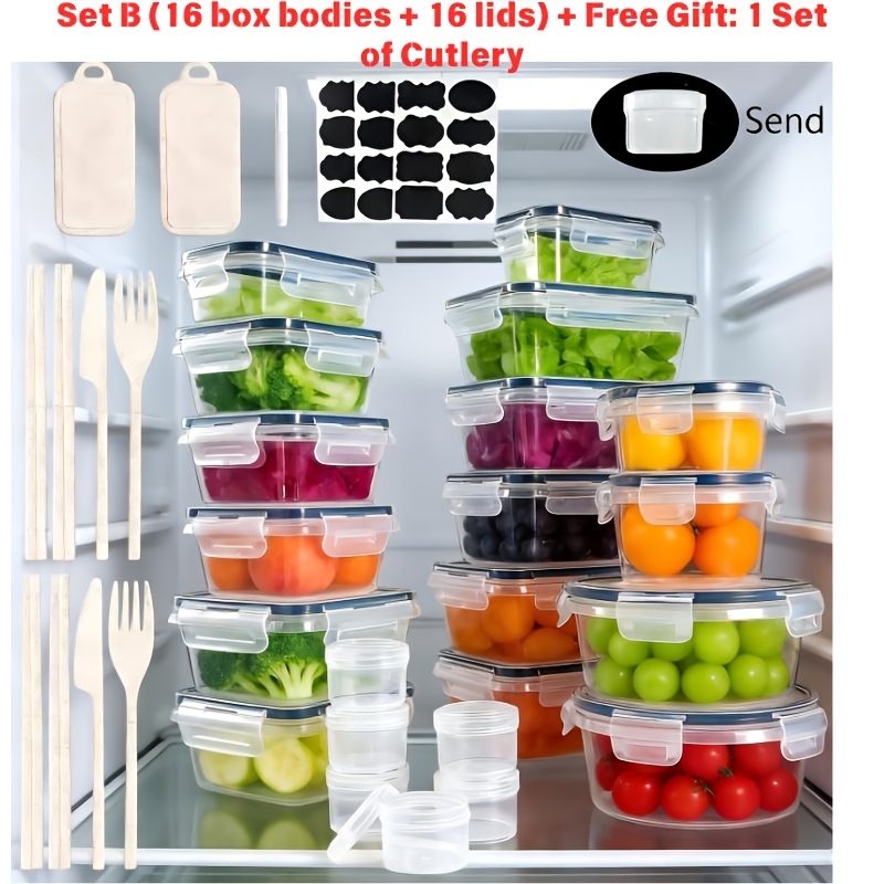 us22/32/52/55pcs New Food-Safe - Food Storage Without Pantry 评论和价格