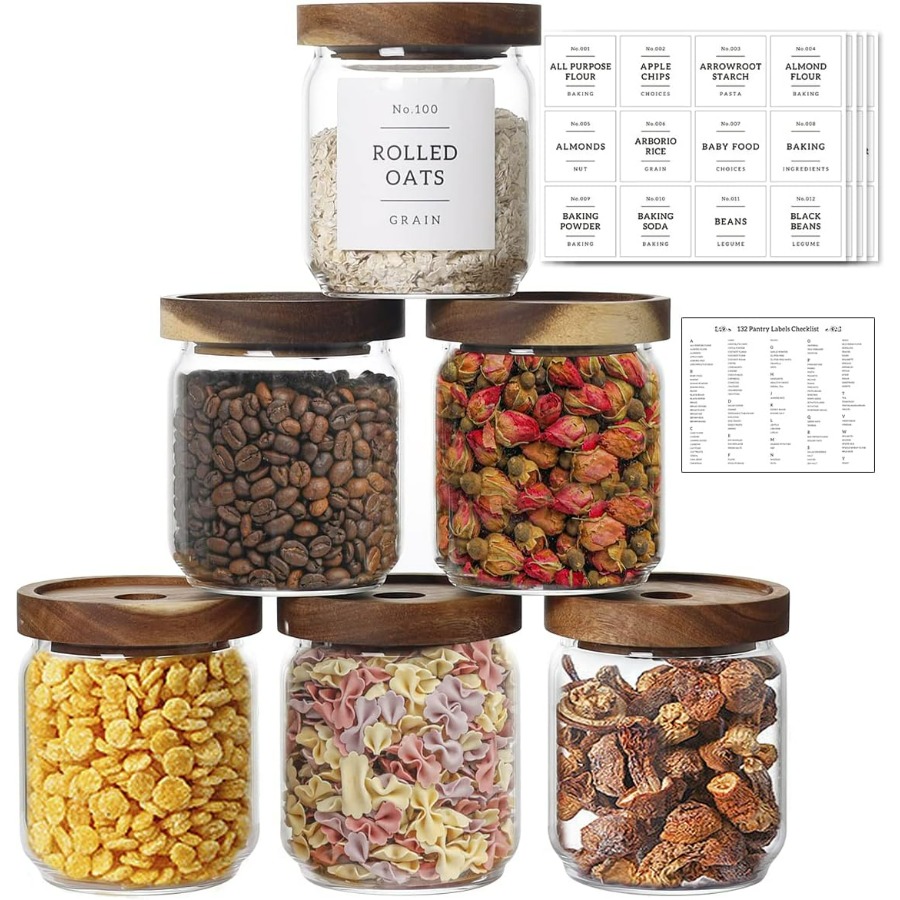 16 OZ Stackable Glass Food Sto - Food Storage Pantry 评论和价格