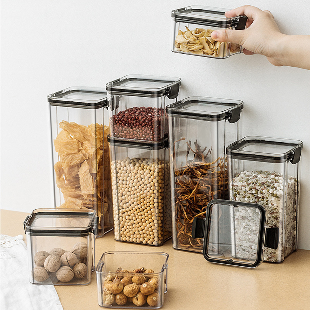 1-4PCS Sealed Jars Kitchen Org - Airtight Cereal Jar 评论和价格