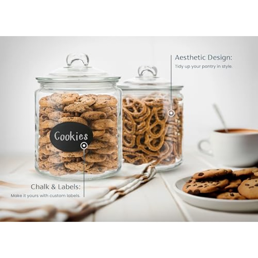 Glass Kitchen Jars Food and Co - Food Storage Pantry 评论和价格