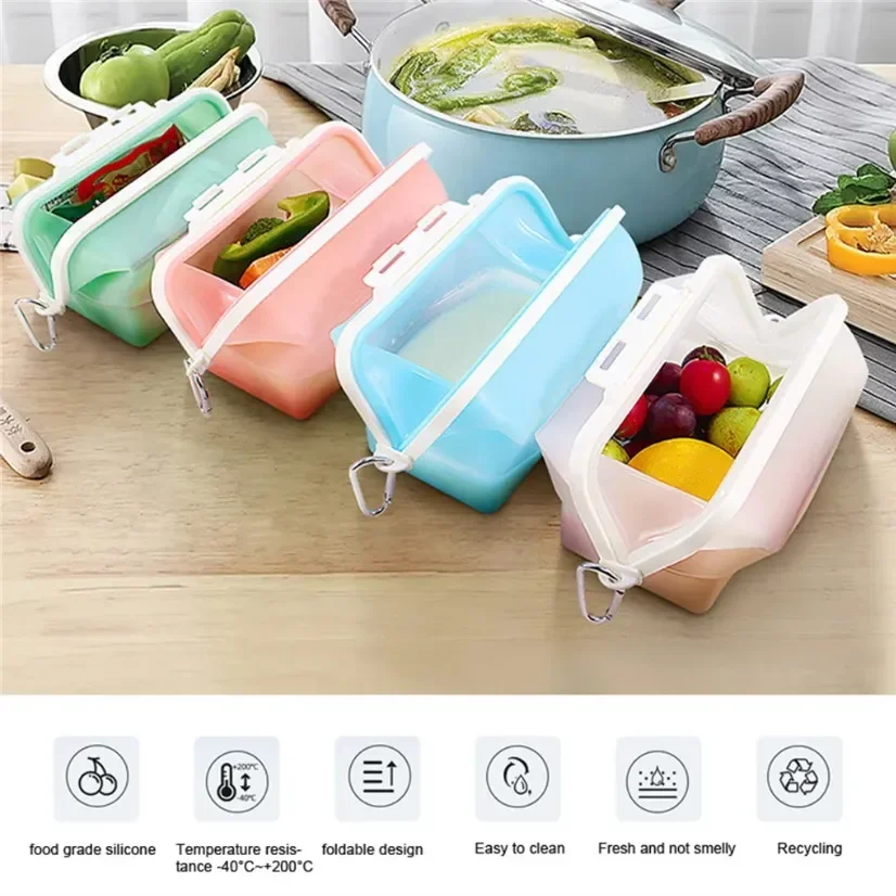Silicone Travel Premium Reusab - Food Storage Reusable Bags 评论和价格