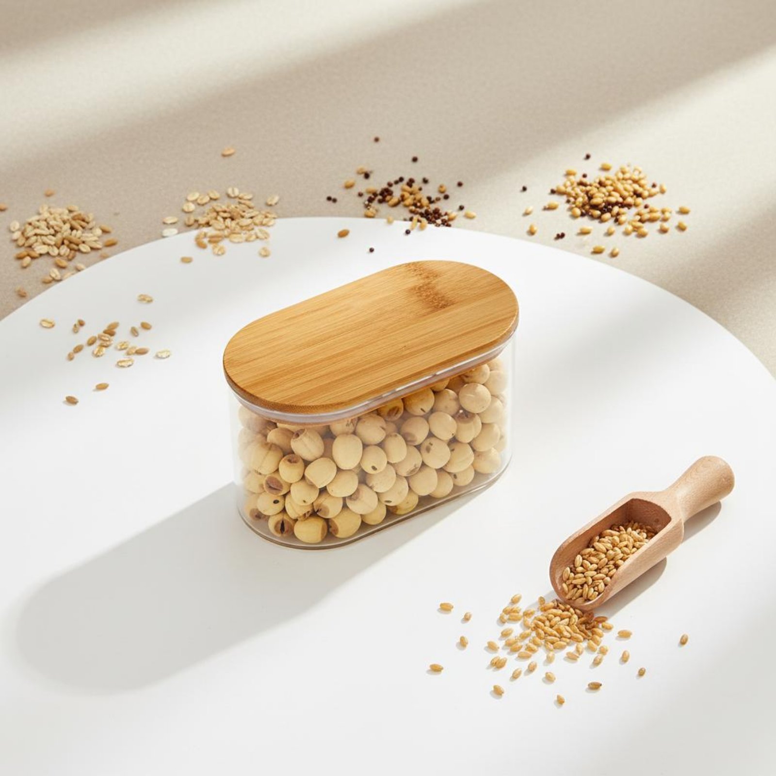 Bamboo Lid Storage Jar Include - Food Storage Pantry 评论和价格